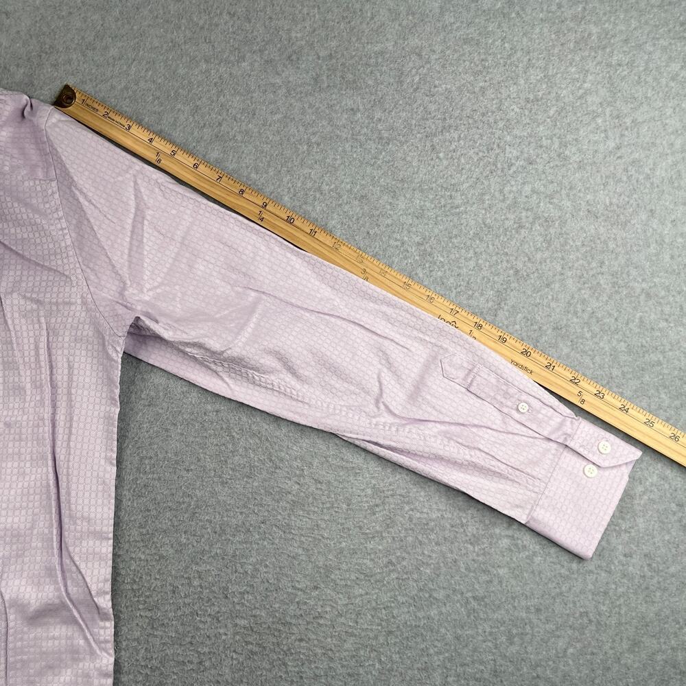 Johnston & Murphy Shirt Large Pink Check Flip Cuff Casual Button Up Long Sleeve - Picture 9 of 10